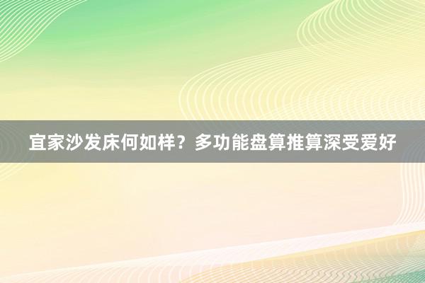 宜家沙发床何如样？多功能盘算推算深受爱好